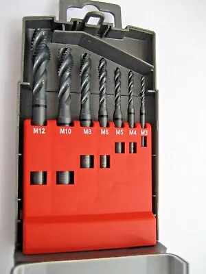 £53.99 • Buy Spiral Flute Tap Set M3 M4 M5 M6 M8 M10 M12 Unibluesf1 Hss-e Europa Tool  R36