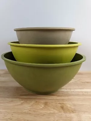 Pampered Chef - Set Of 3 Bamboo Fiber Nesting Mixing Bowls #1747 Discontinued  • $39.99