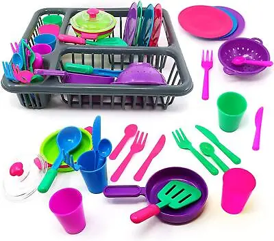 £10.99 • Buy Kids Dish Washing Toy Drainer Wash Roleplay Set Gift Kitchen Play Accessories