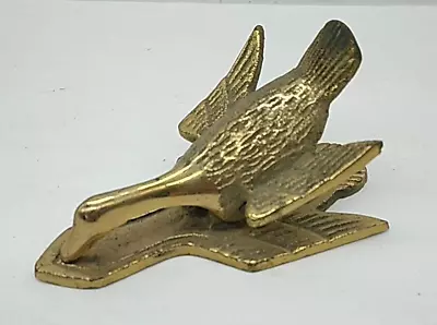 Vtg Virgina Metal Crafters Brass Goose Duck Paper Clip Letter Holder Hangs Wall • $29.99