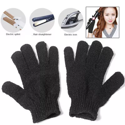 2X Heat Resistant Gloves Curling Protective Heat Proof For Hair Straightener • £3.02