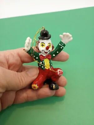 Vintage Resin Clown Xmas Oranment • $3