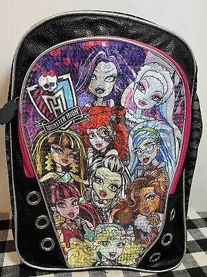 Monster High Sequined Backpack School Unused Back Pack 16  Book Tote • $40