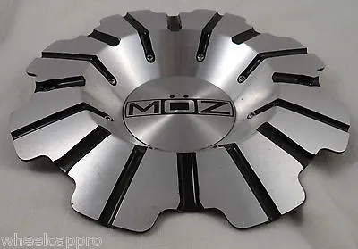 MOZ Wheels Silver / Black Custom Wheel Center Cap Caps (1) # 932-2410-AL • $69
