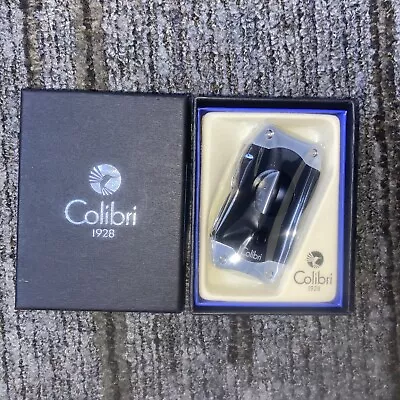 Colibri V-Cut Cigar Cutter - Black/Silver • $33