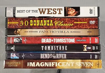 Western 7 DVD Lot Tombstone Magnificent Seven Bonanza Pancho Villa • $13.99