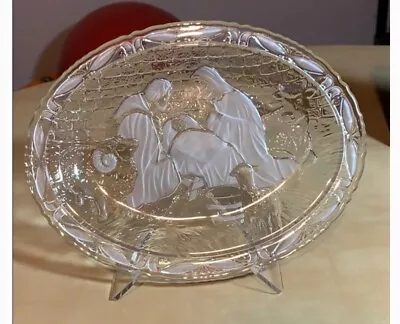 Celebrations By Mikasa Rejoice Crystal Collection Nativity Plaque New With Box • $16.50