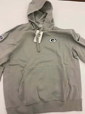 GREEN BAY PACKERS Men's Nike Heather Gray Logo Pullover Hoodie NWT • $37