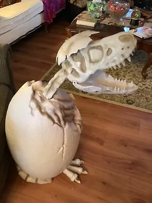 Giant Hatching DINOSAUR Egg Plastic Blow Mold 34” SoundMotionLights HALLOWEEN • $55