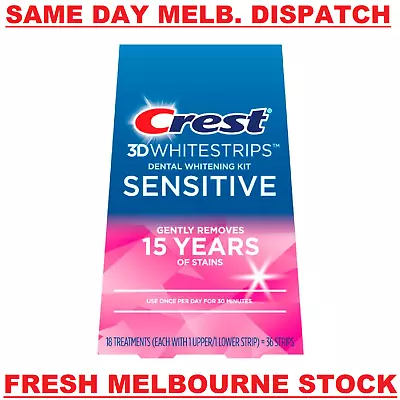 $89.95 • Buy Crest 3D White Strips SENSITIVE Dental Teeth Whitening Kit 36 Strips - BRAND NEW