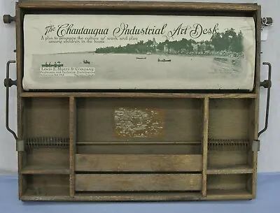 Antique Chaupauqua Art Desk Lewis E Myers Child's Wooden Fold Out • $65.91
