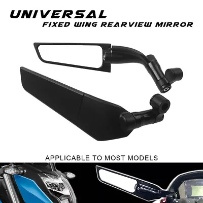 Wing Adjustable Motorcycle Rearview Wind Mirrors For Kawasaki Z1000 Z900 Z750 • $28.99