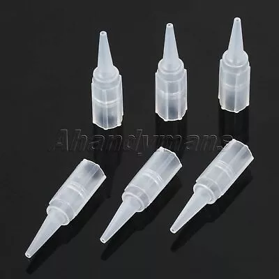 £6.06 • Buy 50Pc Permanent Body Art Makeup Tips Round Mouth 1R Tattoo Needle Machine Pen Cap