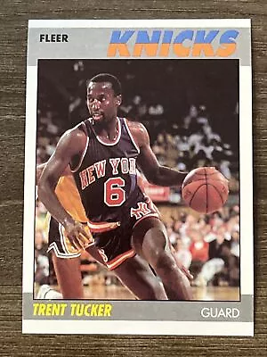 TRENT TUCKER 1987 NEW YORK KNICKS 87-88 FLEER BASKETBALL #113 Of 132 MINT FRESH • $1.01