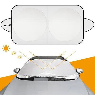 Car Sun Shade Front Rear Windshield Window Shield Foldable Cover UV Block Visor • $15.99