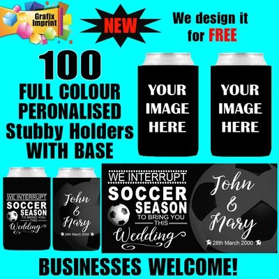 Personalised Stubby Holders Wedding Birthday Bucks Hens Party X 100 • $380