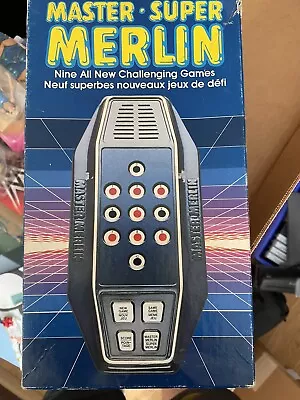 Vintage Master Merlin Electronic Challenge Game 1982 Parker Bros. Working W/ Box • $73.90