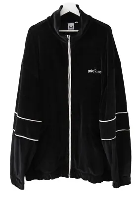 Dada Supreme Jacket Mens 2X Black Velour Zip Vintage Y2k 2000s Hip Hop Skater • $81.22