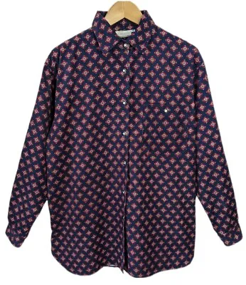 90s Vintage Corduroy Shirt 16 L Ladies Overshirt Oversized Cotton Autumn Winter • £12