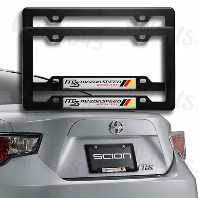 ABS License Plate Tag 2PC Frame For Mazda 3 6 With MazdaSpeed Car Trunk Emblem • $10.87