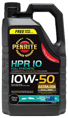 Penrite Hpr10 Full Synthetic Engine Oil 5l 10w50 HPR10005   • $76.95