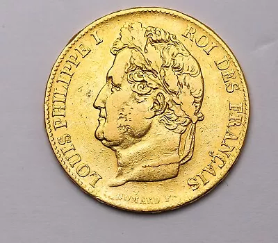 1808 EMPEROR Monnaie Louis-Philippe GOLD COIN PARIS MINTAGE 20 FRANCS RARE • $529