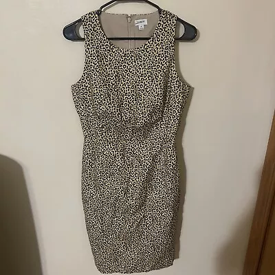 J. Crew Factory Cheetah Print Sleeveless Sheath Dress Size 4 • $11.90