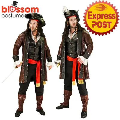N1376 Pirate Book Week Buccaneer Caribbean Halloween Jack Sparrow Mens Costume • $82.75