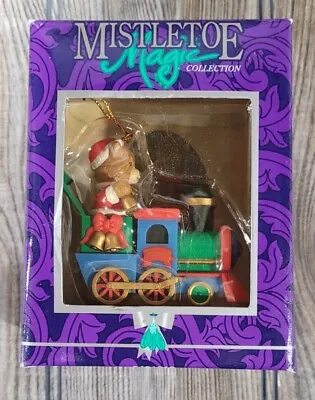 Mistletoe Magic Collection Christmas Ornament Santa Bear On Train Vintage • $8.99