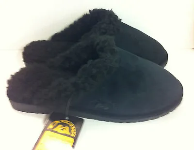 $16.49 • Buy Dawgs Doggers Faux Fur Fleece Lined Clogs Shoes Scuffs Slippers Mens Black