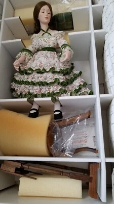 $68.95 • Buy The Danbury Mint Norman Rockwell's  The Sampler  Porcelain Doll Original Box EUC