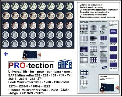 Coin Trays 40 Round Compartments 275mm Blue Safe 195 +194 Protective Slip Pro • £10.19