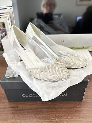 QUIZ Silver Sparkle Shoe Size 5 Perfect For Cruise  • £7.50