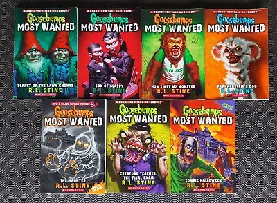 7 Assorted Most Wanted Goosebumps Books - R.L. Stine -  Used Very Good Condition • $15