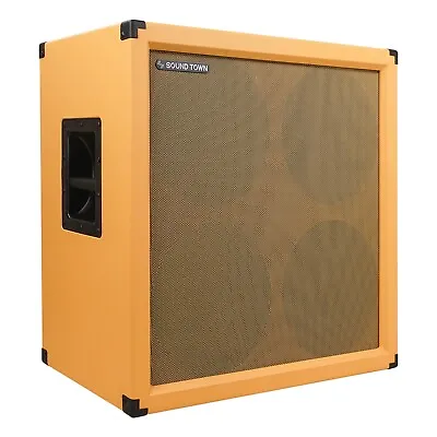 Sound Town 4 X 12  Empty Guitar Cabinet Plywood Orange (GUC412OR-EC) • $293.24