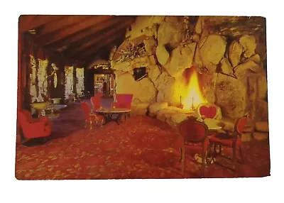 Madonna Inn San Luis Obispo CA Postcard Rock Fireplace Lobby California • $7.95