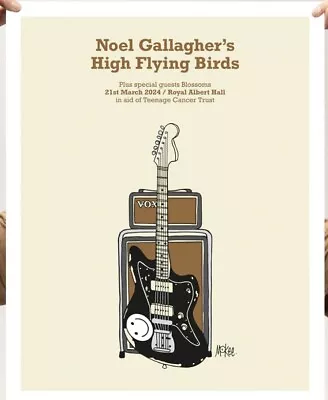 Noel Gallagher SIGNED Pete McKee A2 Screen Print Sold Out Oasis. • £449.99