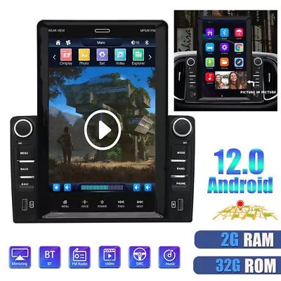 10 Inch Car Stereo Radio Bluetooth Vertical Android 12 2DIN FM Touch Screen GPS • $89.79