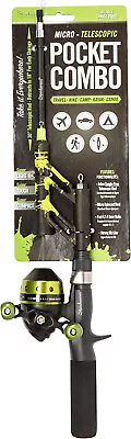 Micro Spincast Fidget Fishing Reel Rod ProFISHiency Mini Pocket Telescopic Green • $39.99