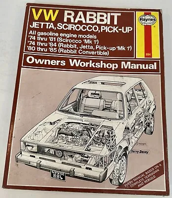 Haynes 884 Repair Shop Manual VW Rabbit Golf Jetta Scirocco Pick-up 1975-1992 • $4.95