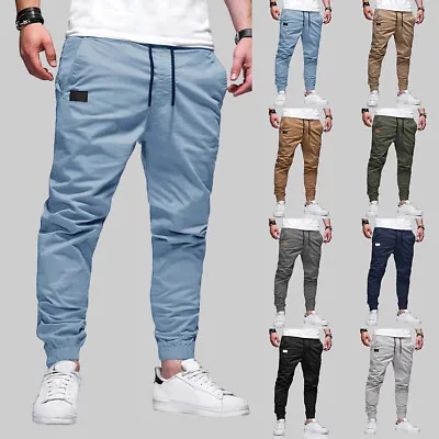 Mens Slim Fit Skinny Joggings Pants Sport Joggers Trousers Tracksuit Bottoms • $23.63