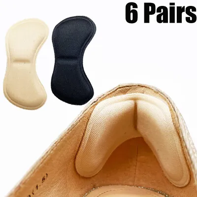 6 Pairs Heel Grips For Loose Shoes Heel Cushion Pads No-Slip Shoe Inserts Liner • $10.87
