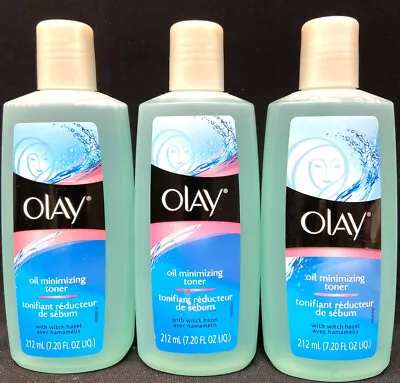 3 Olay Oil Minimizing Toner With Witch Hazel 7.2oz Ea Scuffed Bottle • $24.99