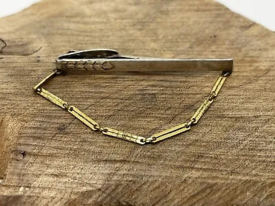 Vintage 925 Sterling Silver Hickok Tie Bar And Chain  • $12.99