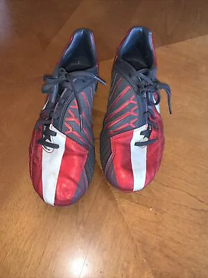 Nike T90 Total Ninety Shoot IV FG  Red Soccer Cleats 472547-610 | US Size 7 • $62.19