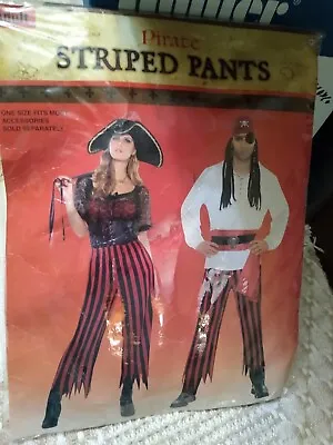 Adult Pirate Pants Men/Women Size Medium Halloween Cosplay Party Pants Striped • $12.74