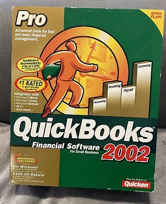 2002 QuickBooks Financial Software Pro For Small Business Intuit Software New • $49.99