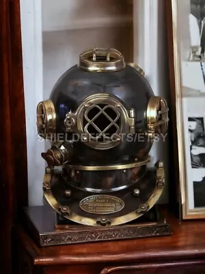 Blackened Diving Helmet US Navy Mark V Divers Helmet Christmas Gift Deep Diving • $207