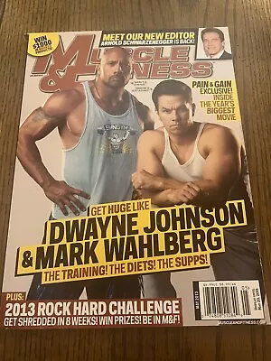 Muscle & Fitness Magazine May 2013  Dwayne Johnson Mark Wahlberg Pain & Gain • $0.99