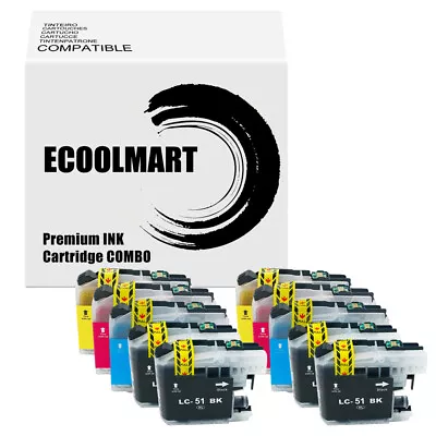 10PK Ink Cartridge Fits Brother LC51 MFC-240C MFC-230C MFC-885c MFC-465cn 5860CN • $12.13